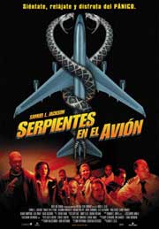 Cartel de Serpientes en el avi�n