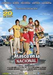 Cartel de Atasco en la nacional